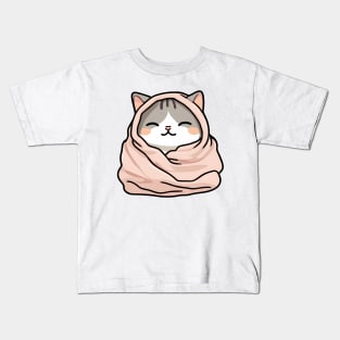 Cute sleepy cat Kids T-Shirt